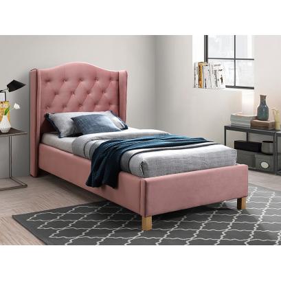 Кровать Signal ASPEN VELVET BLUVEL 52 (античный розовый/дуб) 90/200 Кровать Signal ASPEN VELVET BLUVEL 52 (античный розовый/дуб) 90/200