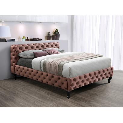 Кровать Signal HERRERA VELVET BLUVEL 52 (античный розовый/венге) 160/200 Кровать Signal HERRERA VELVET BLUVEL 52 (античный розовый/венге) 160/200