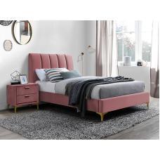 Кровать Signal MIRAGE VELVET TAP. 185 (античный розовый/золотой) 90/200
