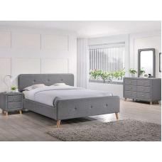 Двуспальная кровать Signal MALMO (серый) 180/200